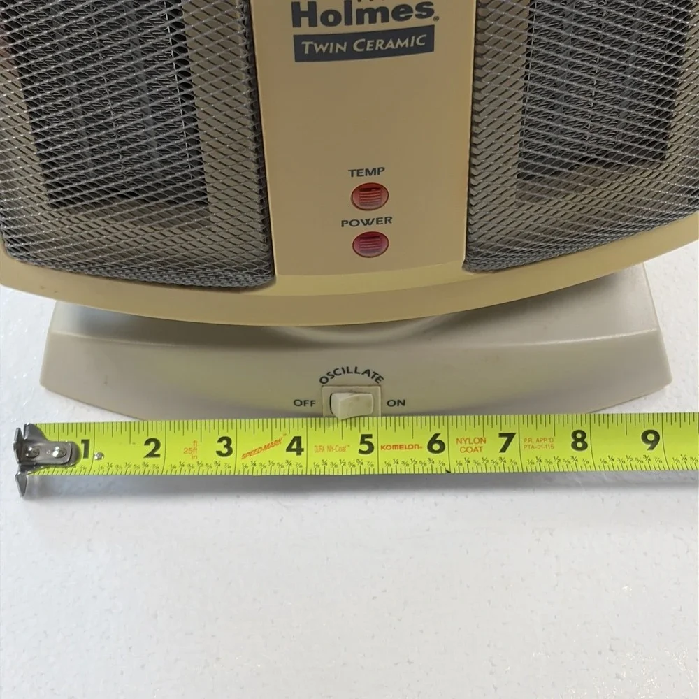 Holmes HCH4199 Twin Ceramic Space Heater Oscillating Tested Working